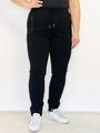 Bibi jogger pants RED BUTTON black