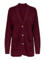 ONLIbi ls rib loose cardigan knt ONLY cabernet