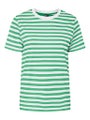 PCRia ss tee stripes PIECES absinthe green bright white