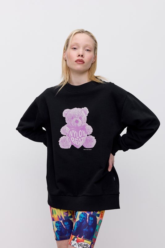 Teddy sweatshirt MAKIA x NYLON BEAT black