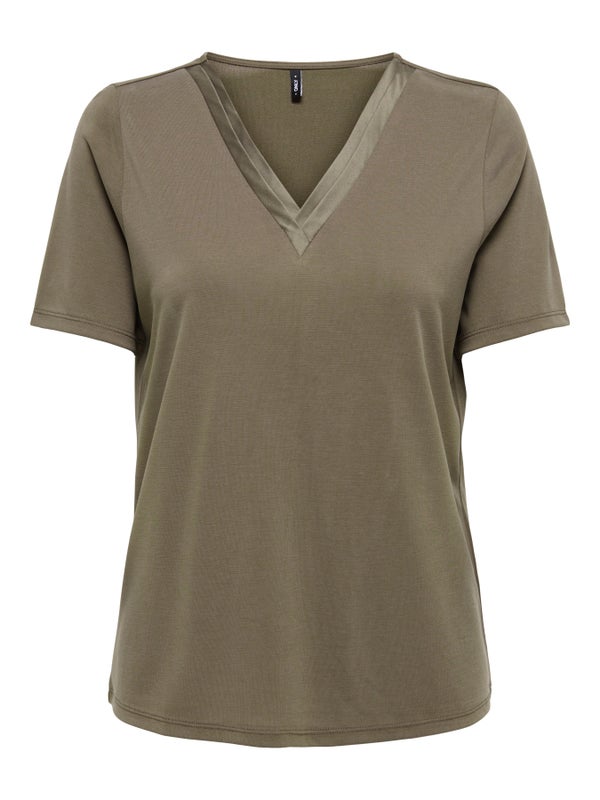 ONLFree life s/s split v-neck top jrs ONLY canteen