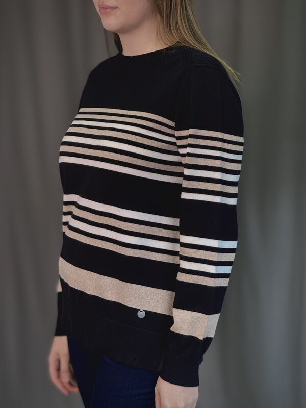 Mirva raitaneulepusero STI black