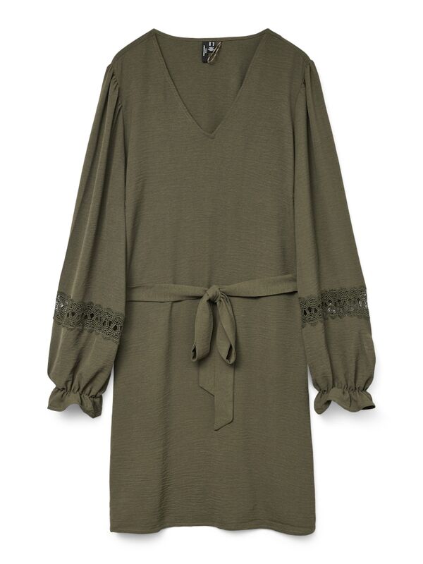 VMCAlva ls short dress wvn VERO MODA CURVE grape leaf