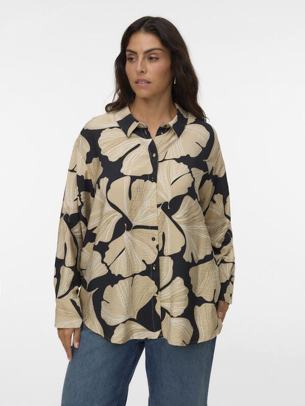 VMCLucy iben ls o/s shirt wvn VERO MODA CURVE black iben